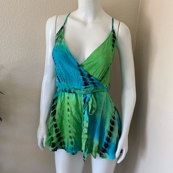❤️ Queen Of The Sea - Tie Dye Wrap Romper - Picture 6 of 8